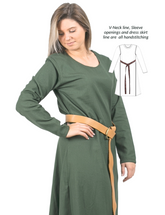 LENA Cotton Green - Medieval Viking Underdress